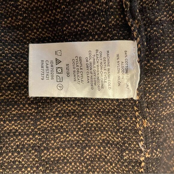 Ann Taylor Factory Long Open Front Long Cardigan Sweater Black Brown Size XL - Picture 7 of 7